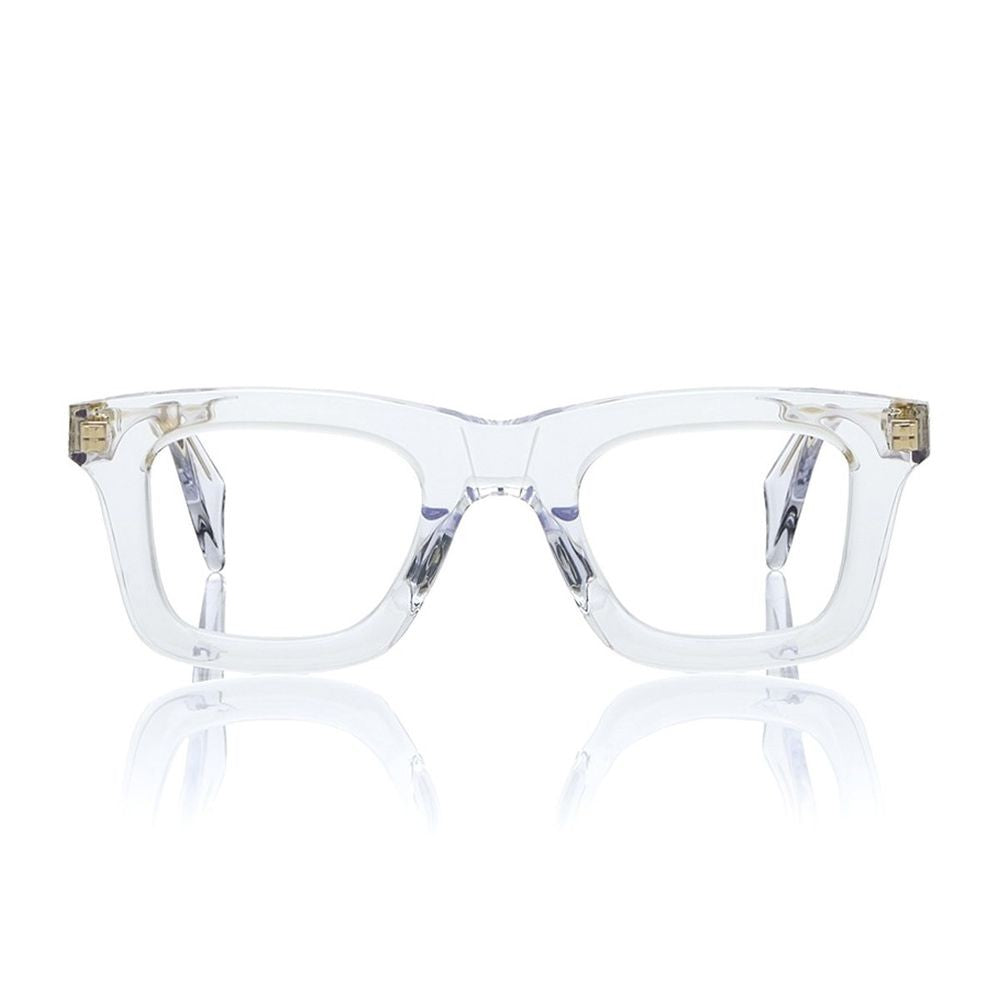 Monokol Concept Eyewear Mk308 Squared Optical Frames In Transparent Crystal Mazzucchelli Acetate