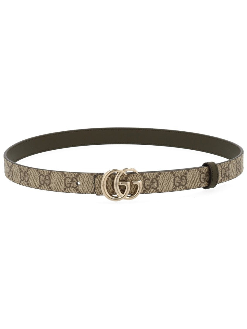 Gucci Gg Marmont Slim Reversible Monogram Belt