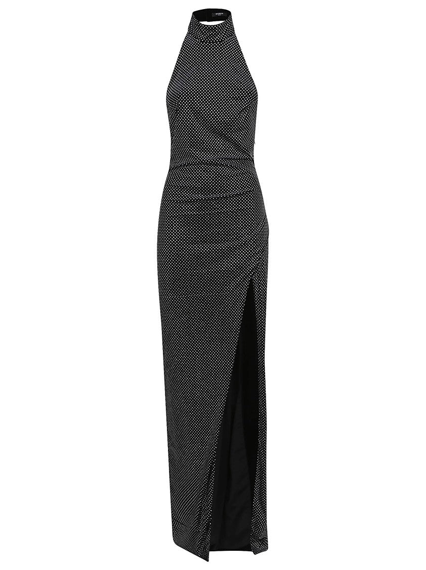 Balmain Fitted Velvet Maxi Dress