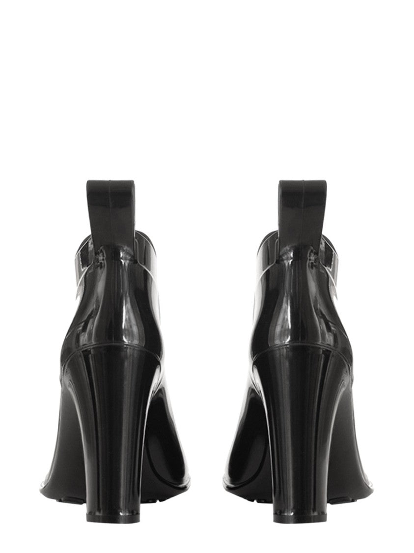 Bottega Veneta Black Rubber Shine Boot With Notched Sole