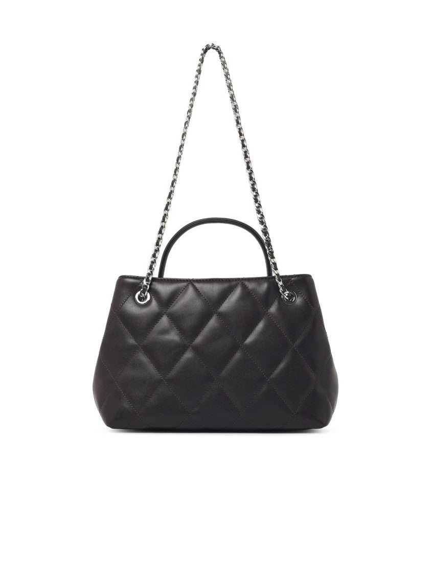 Tory Burch Cocoa Brown Fleming Small Quilted Leather Shoulder Bag