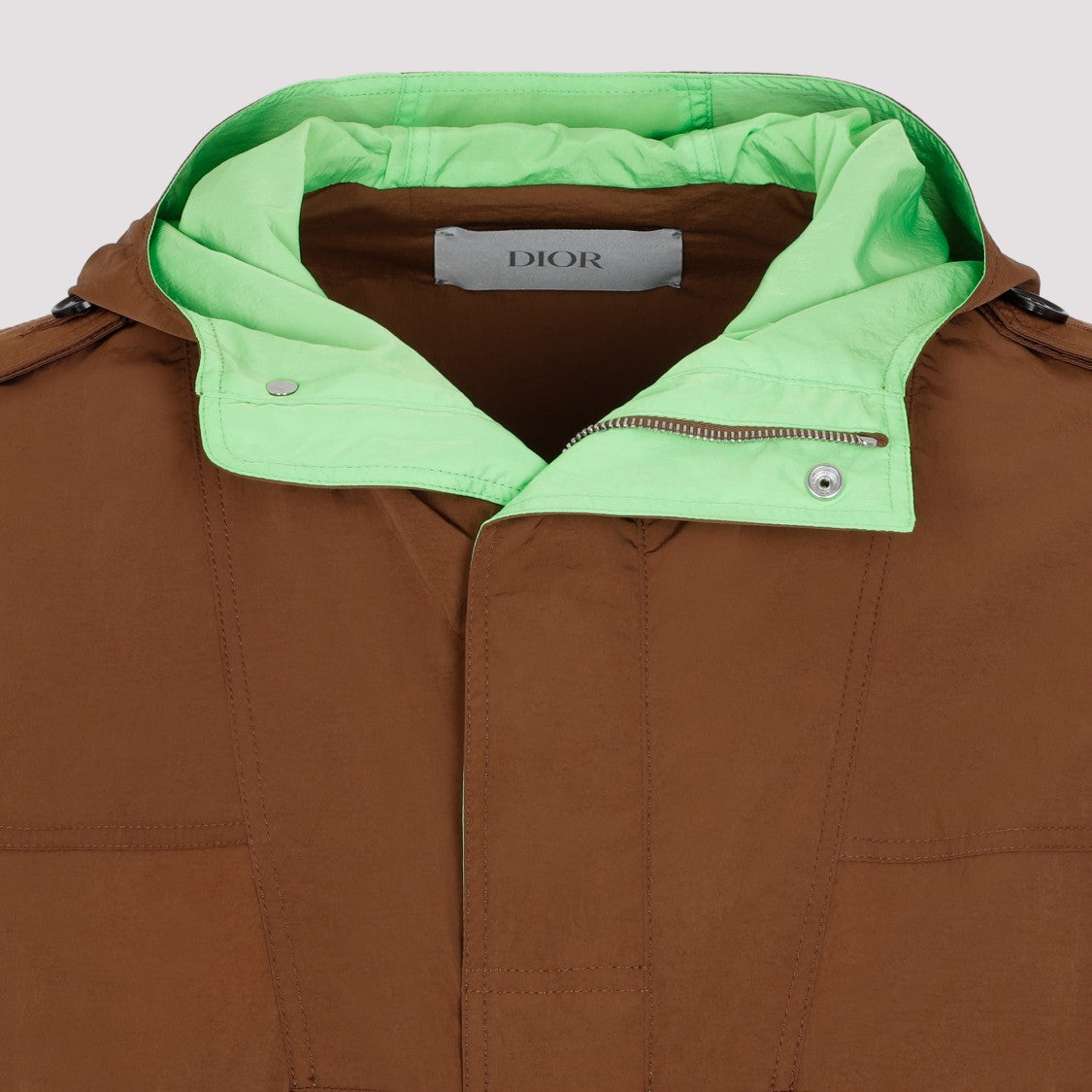 Dior Coffee Brown Hooded Anorak