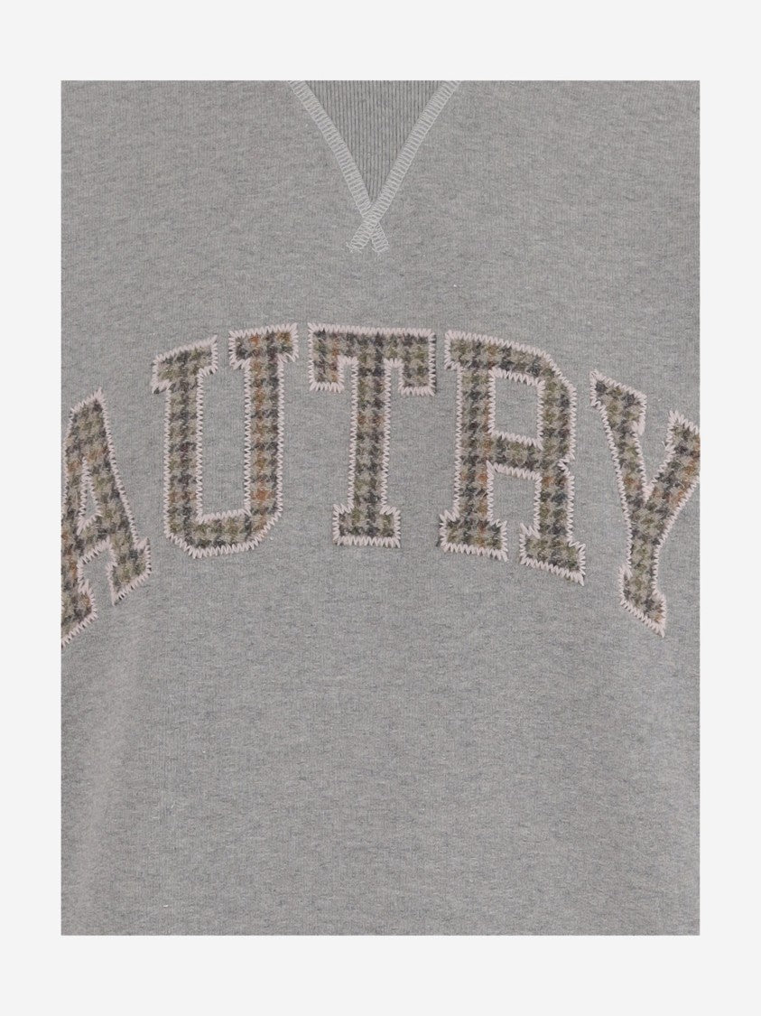 Autry Cotton Crew Neck Sweatshirt With Logo Lettering