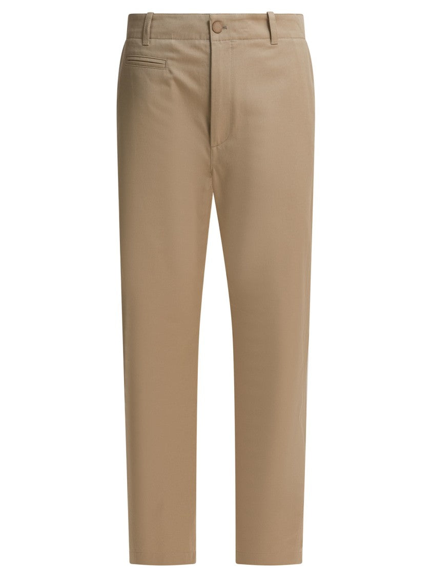 Givenchy Fitted Brown Cotton Chino Pants With Couture Stitching
