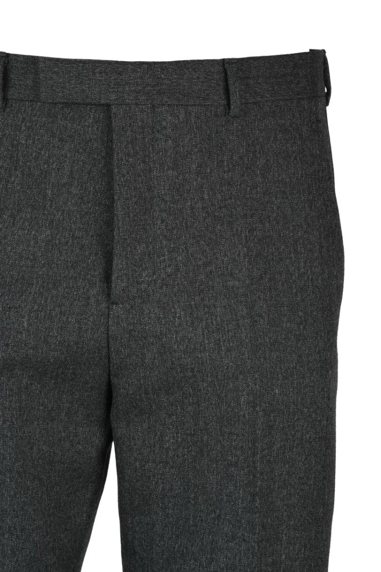 Dior Virgin Wool Silk Trousers - Grey
