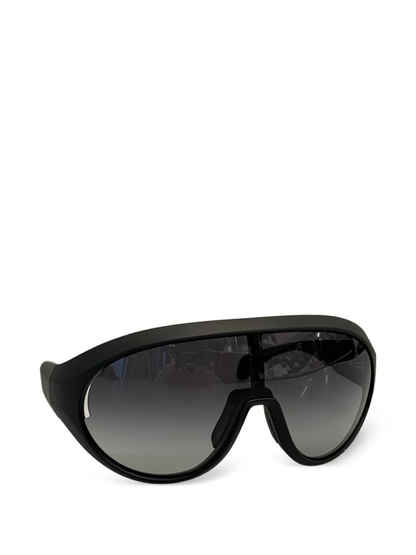 Rick Owens X Moncler Shield-Frame Sunglasses With Logo Detail
