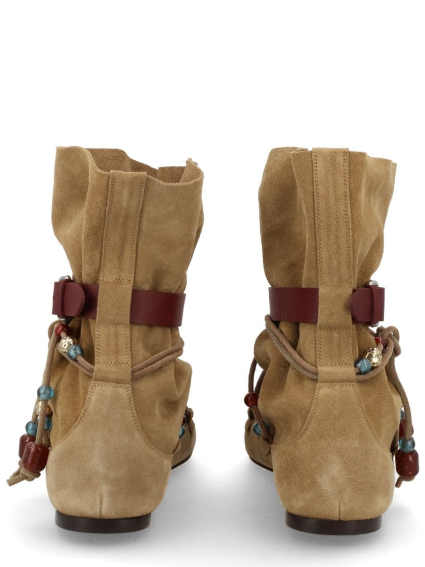 Isabel Marant Neutral Letiz Slouchy Pointed Boots