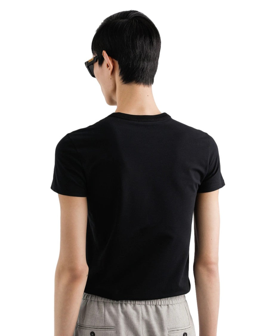 Dolce & Gabbana Embossed Logo Short-Sleeve Cotton T-Shirt