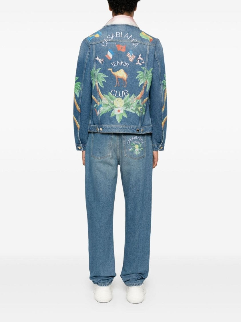 Casablanca Tennis Club Tapered-Leg Jeans