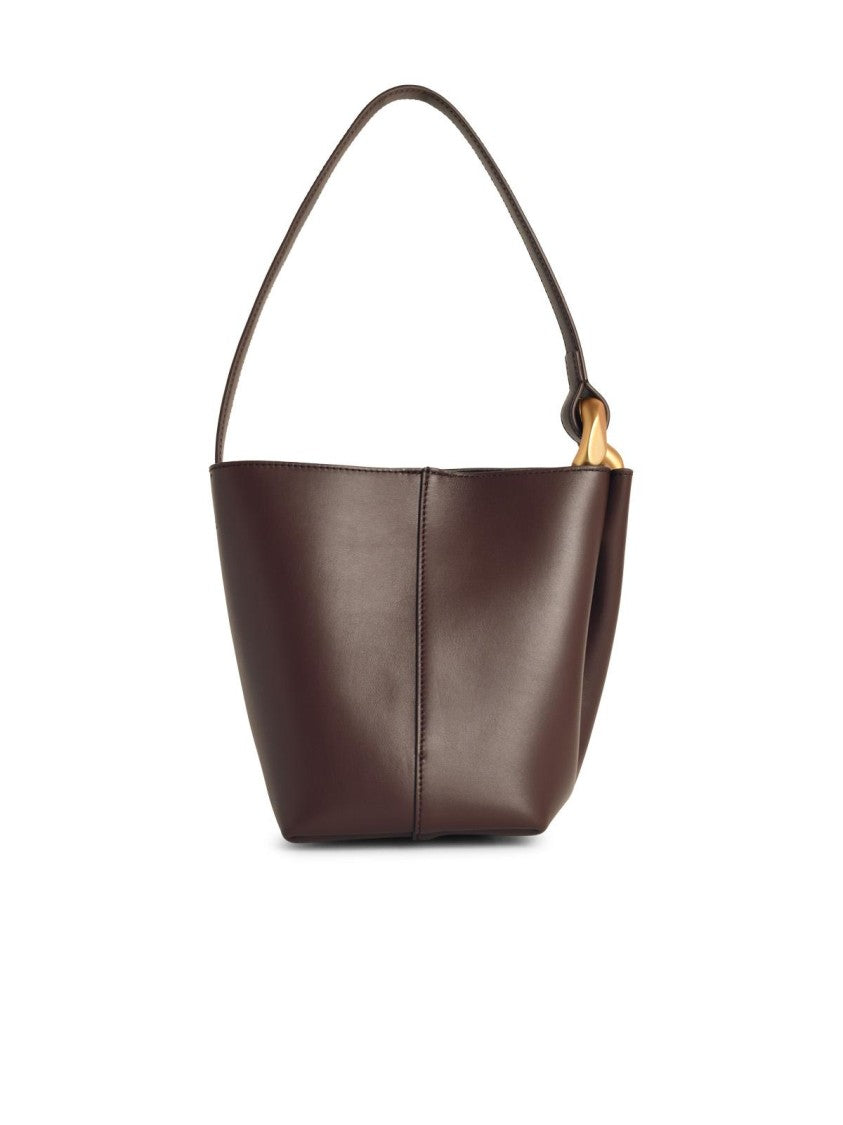 J. W. Anderson 'Corner' Small Brown Leather Bucket Bag