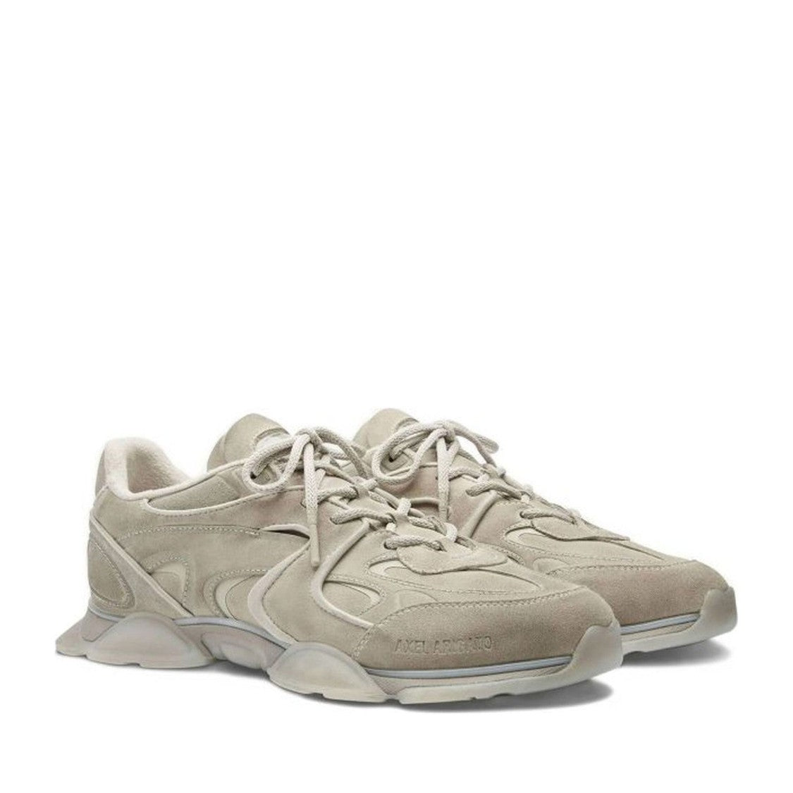 Axel Arigato Beige Eris Sculpted Rubber Sole Suede Sneakers