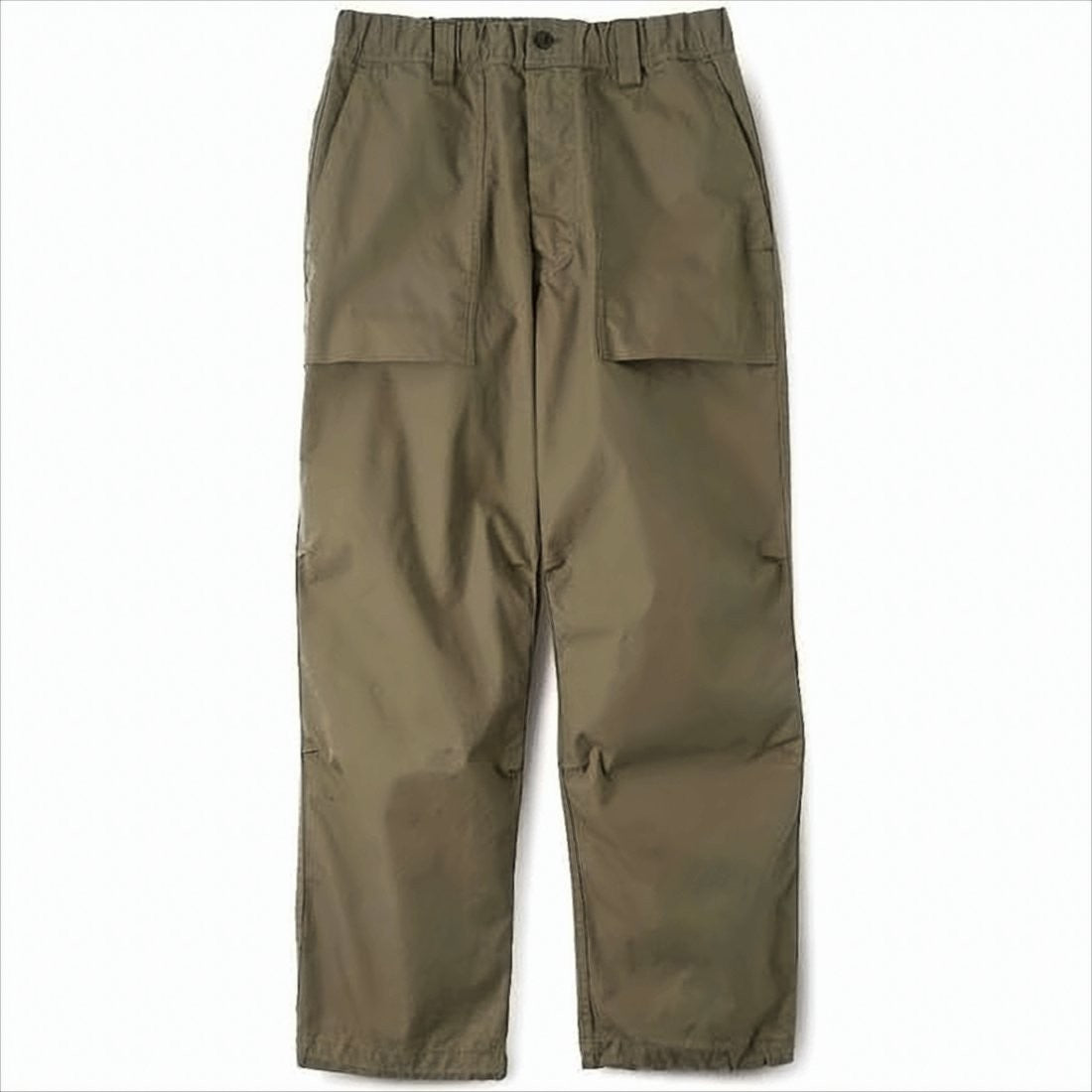 Margaret Howell Minimalist Olive Straight-Leg Pants With Practical Pockets