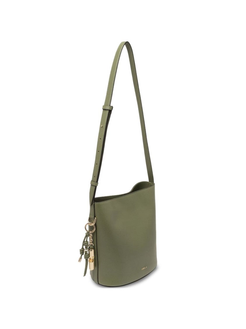 Furla Green Charm Detail Shoulder Bag