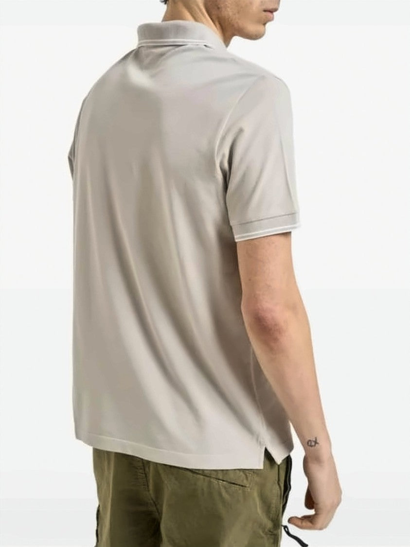 Stone Island Short-Sleeve Polo Shirt With Traditional Collar