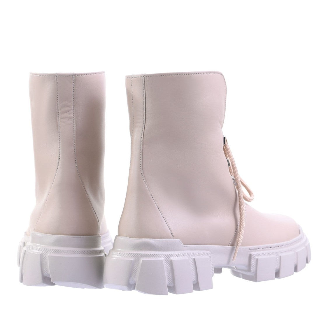 Högl Beige Winter Hike Smooth Leather Lace-Up Ankle Boots