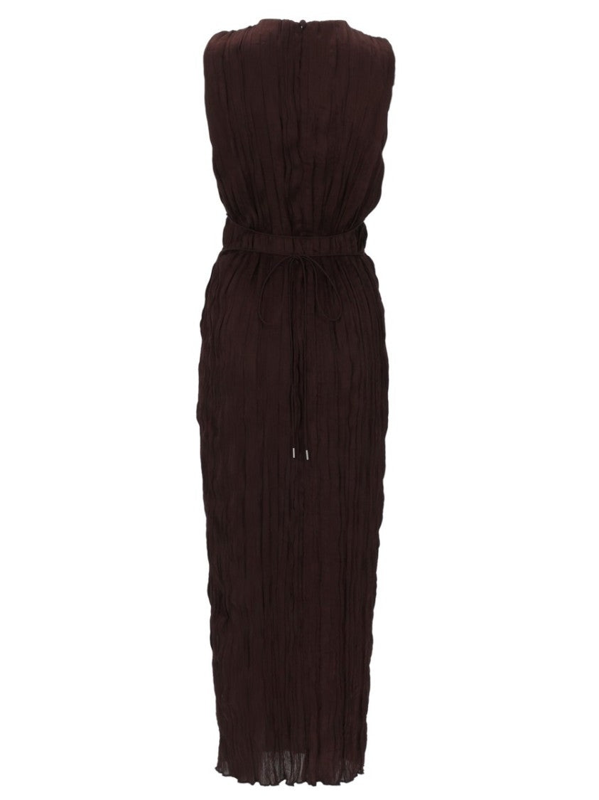 Staud Mizu Polyester Crinkled Belted Dress