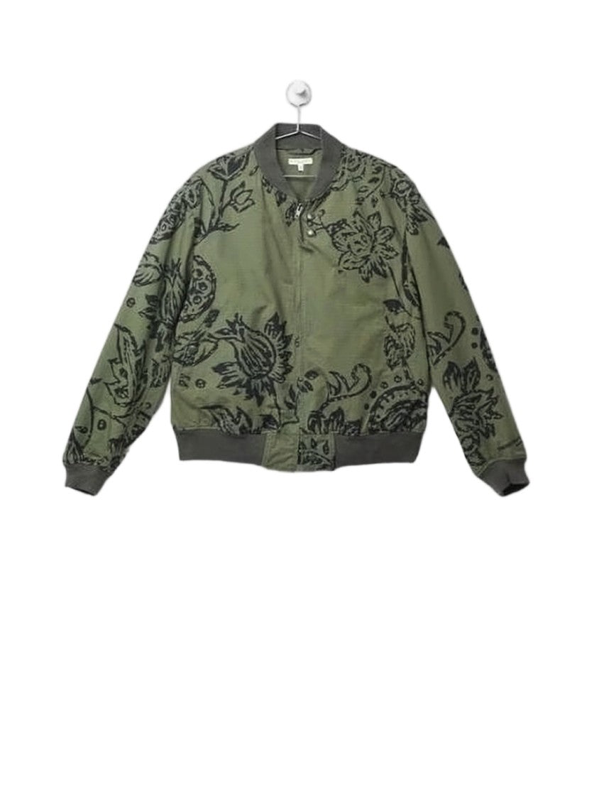 Engineered Garments Floral Patterned Bomber Jacket With Ribbed Cuffs