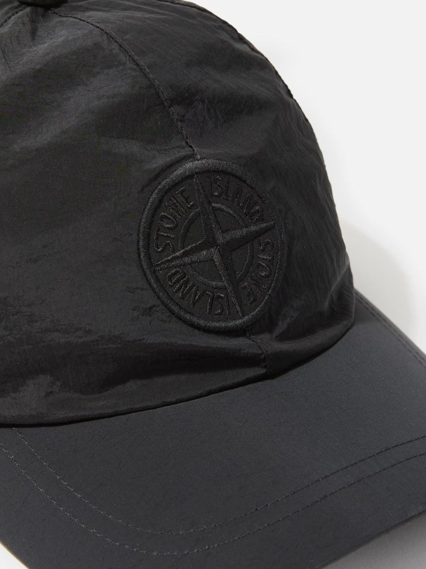 Stone Island Curved Brim Black Cap