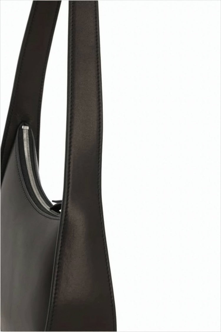 The Row Crescent-Shaped Black Calf Leather Shoulder Bag