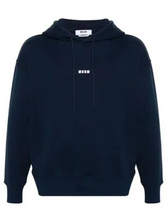 Msgm Hooded Sweatshirt With Centered Logo And Relaxed Fit