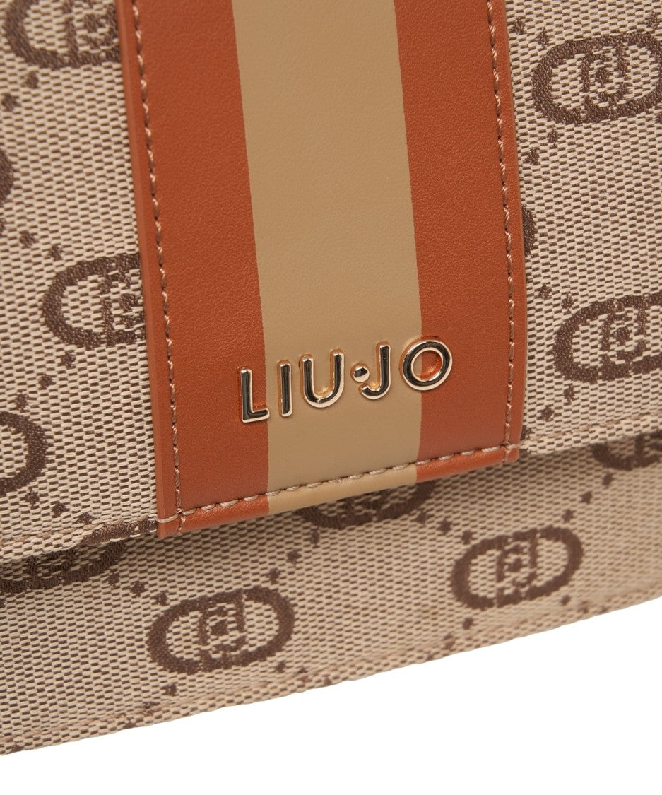 Liu Jo Jacquard Shoulder Bag With Logo Detailing