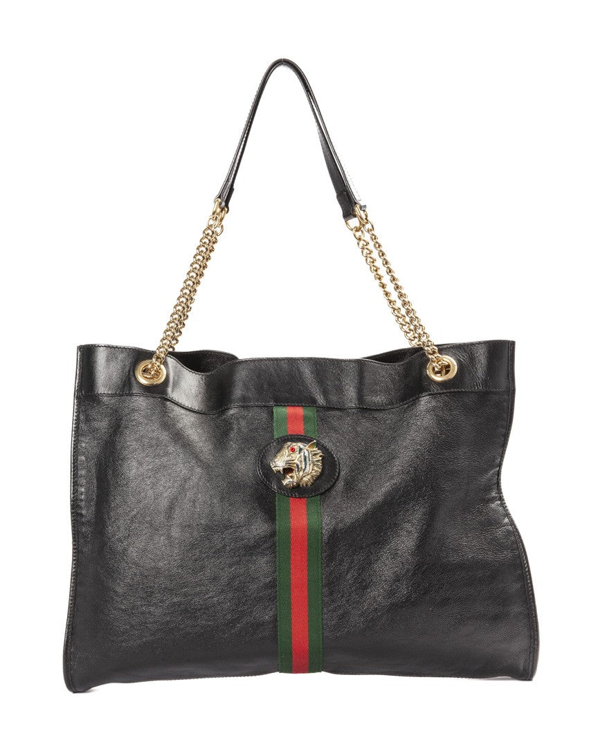 Gucci Rajah Medium Web Black