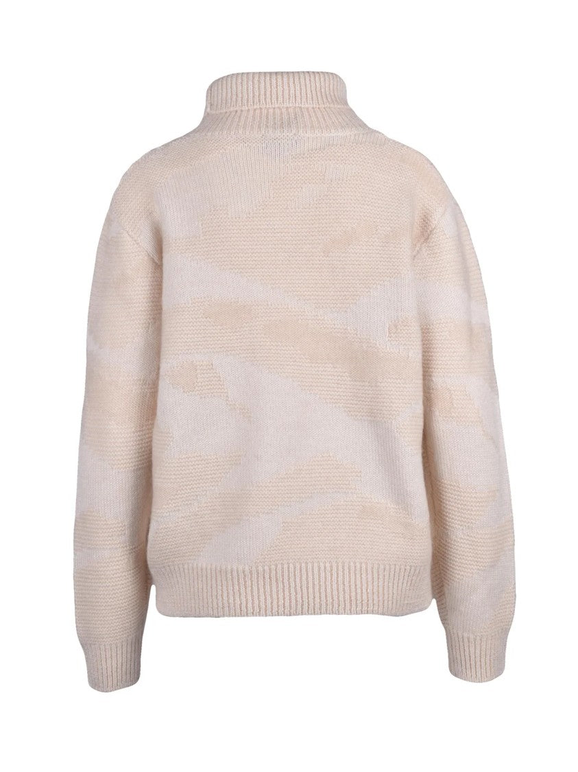 Add High Neck Sweater In Soft Extrafine Merino Wool