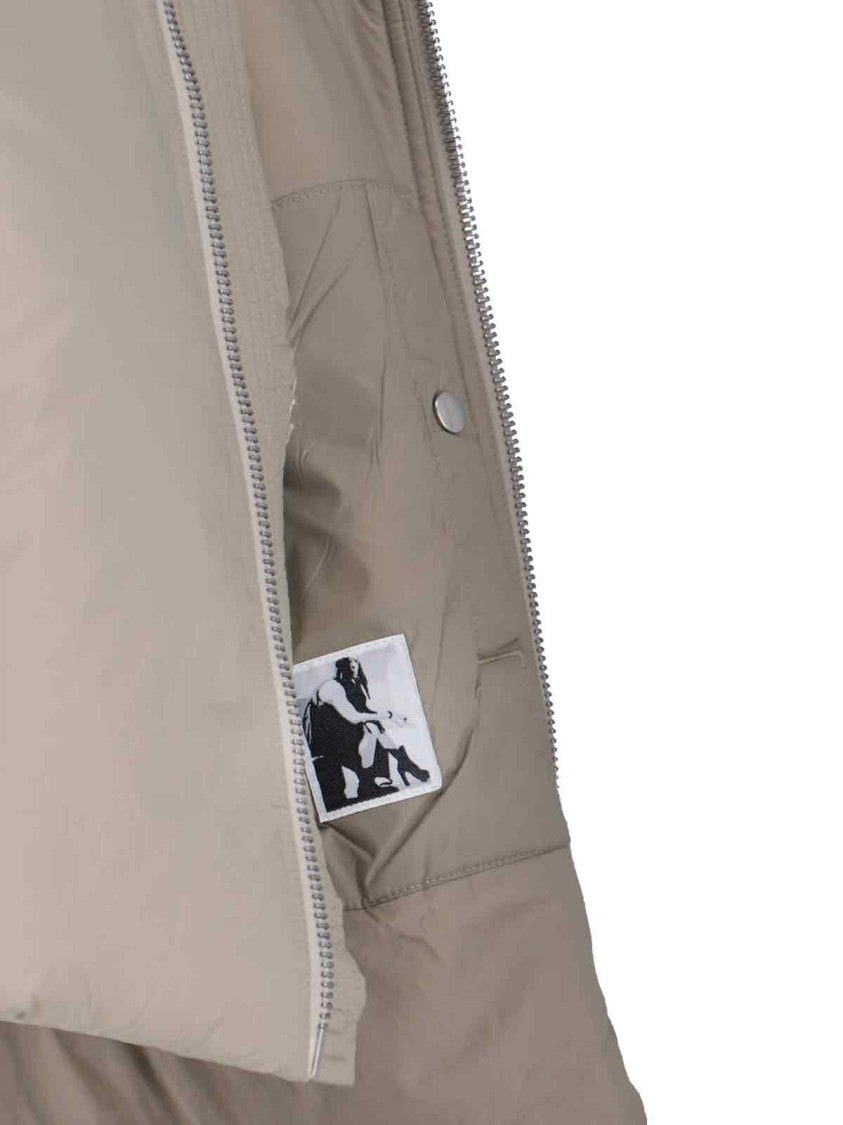 Drkshdw By Rick Owens Cropped Padded Down Jacket – Grey