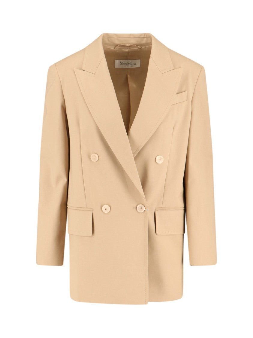 Max Mara "Olimpia" Double-Breasted Blazer – Beige