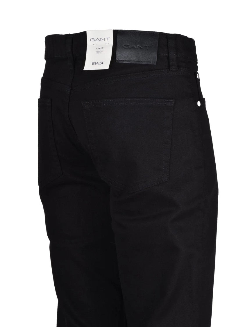 Gant Black Slim Fit Denim Stretch Jeans