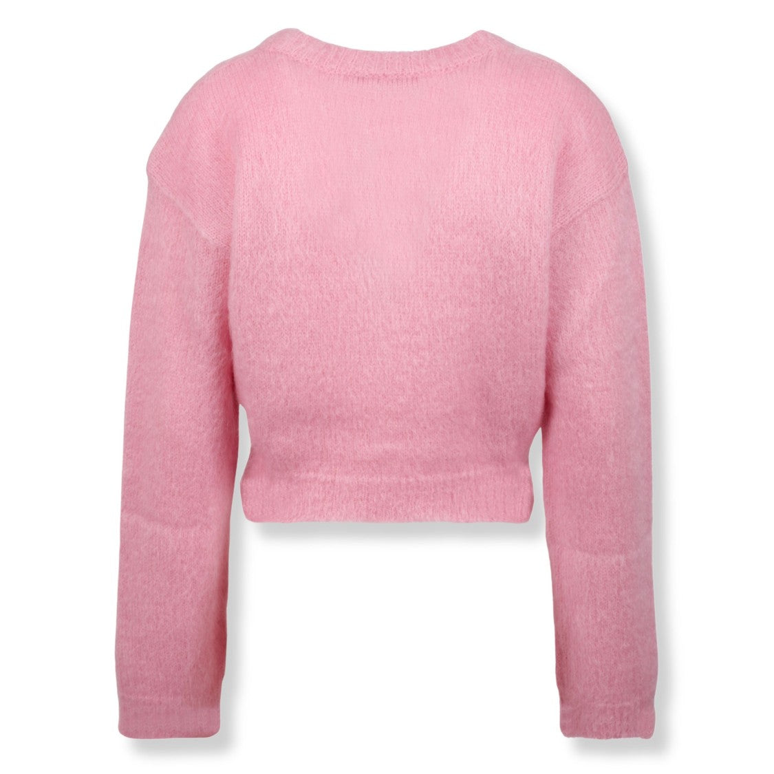 Alessandra Rich Carded Mohair Knit Cardigan With Intricate Embroidery