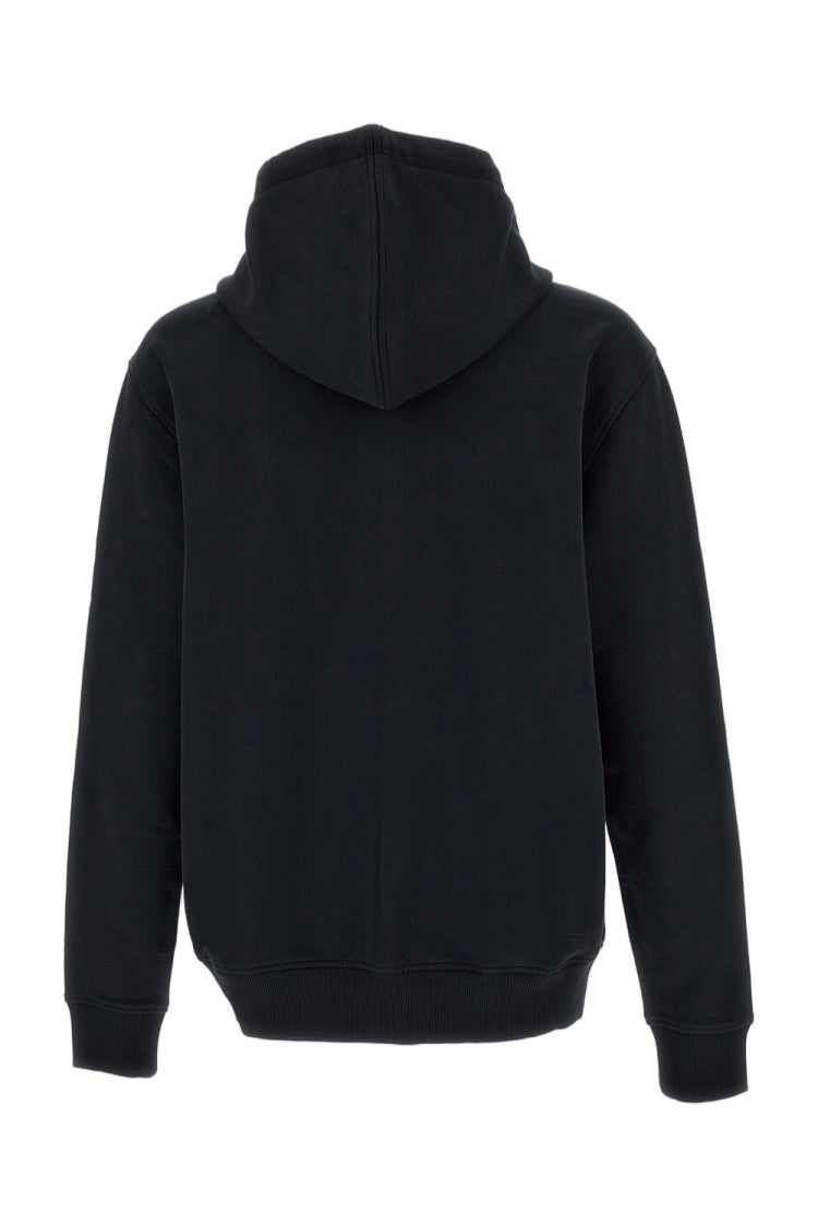 Ami Paris Classic Fit Zipped Hoodie With Signature Ami De Coeur Embroidery