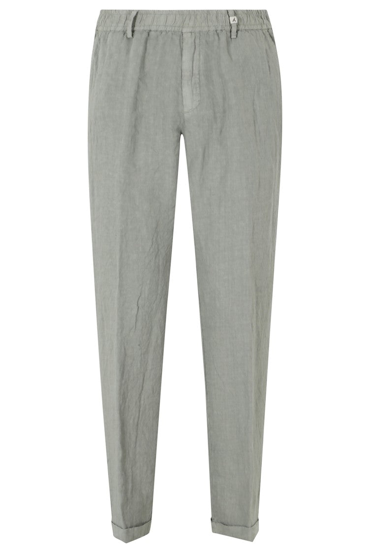 Myths Sage Ares Elastic Waist Cuffed Linen Trousers