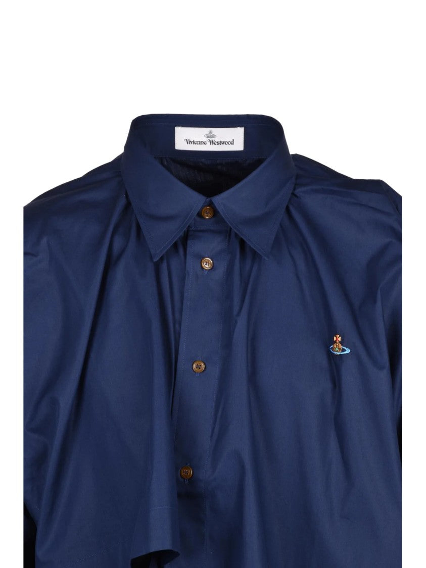 Vivienne Westwood Asymmetric Multicolor Overshirt With Modern Draped Design