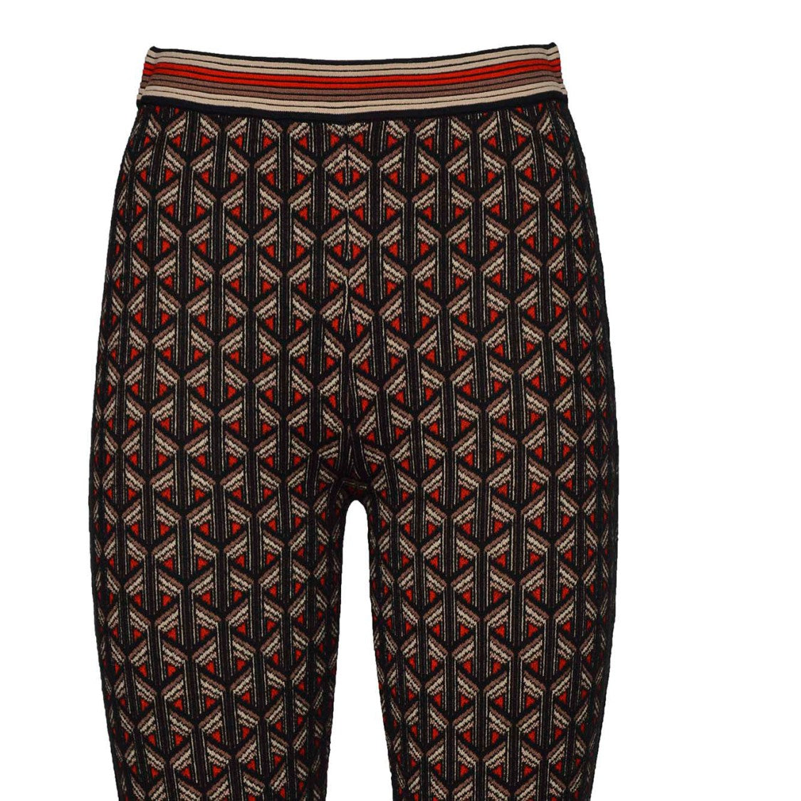 Diane Von Furstenberg Geometric Jacquard Knit Flared-Leg Pants