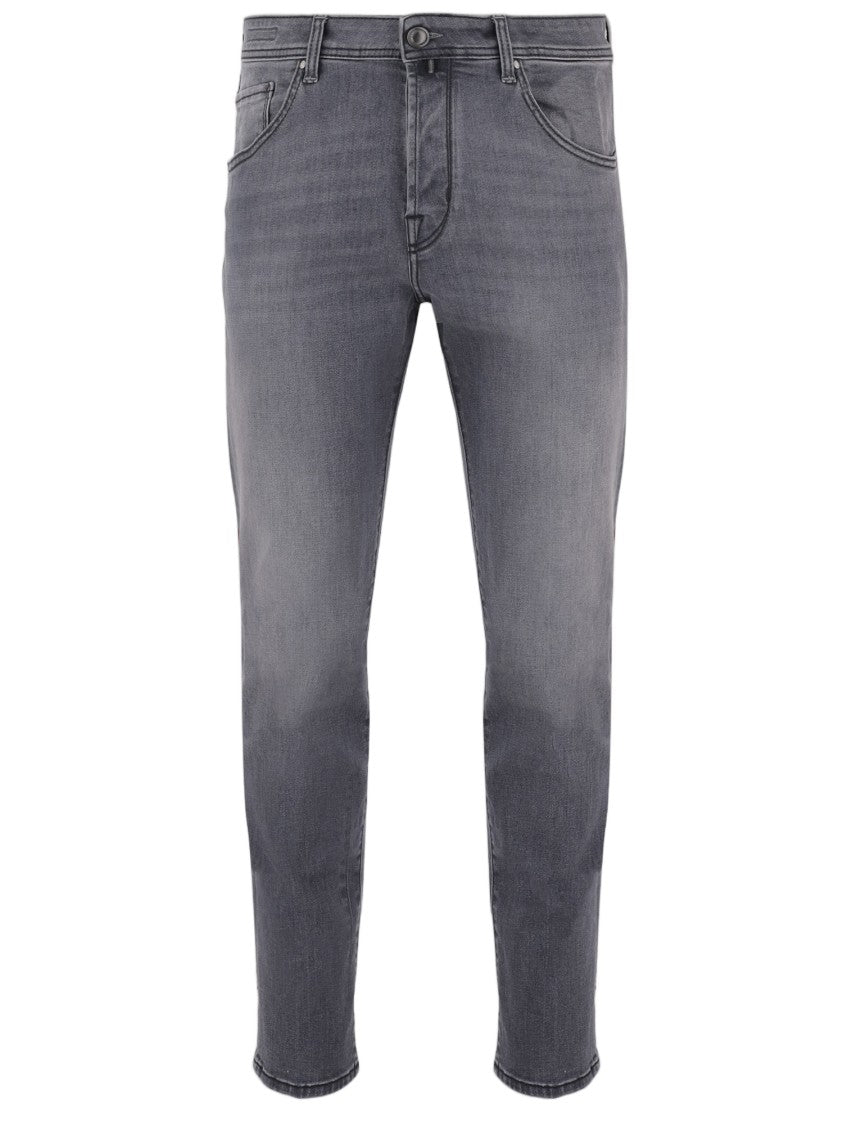 Jacob Cohen Gray Stretch Cotton Denim Jeans