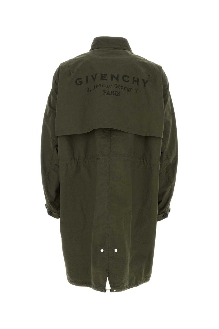 Givenchy Olive Green Cotton Blend Parka