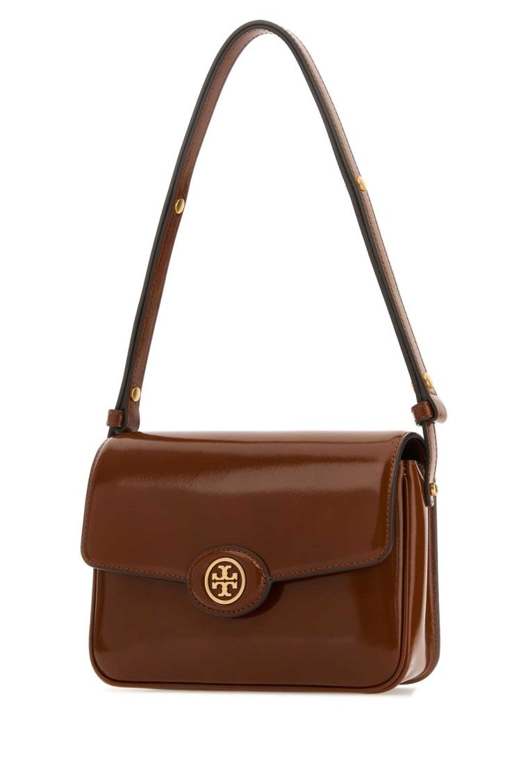 Tory Burch Caramel Leather Robinson Shoulder Bag
