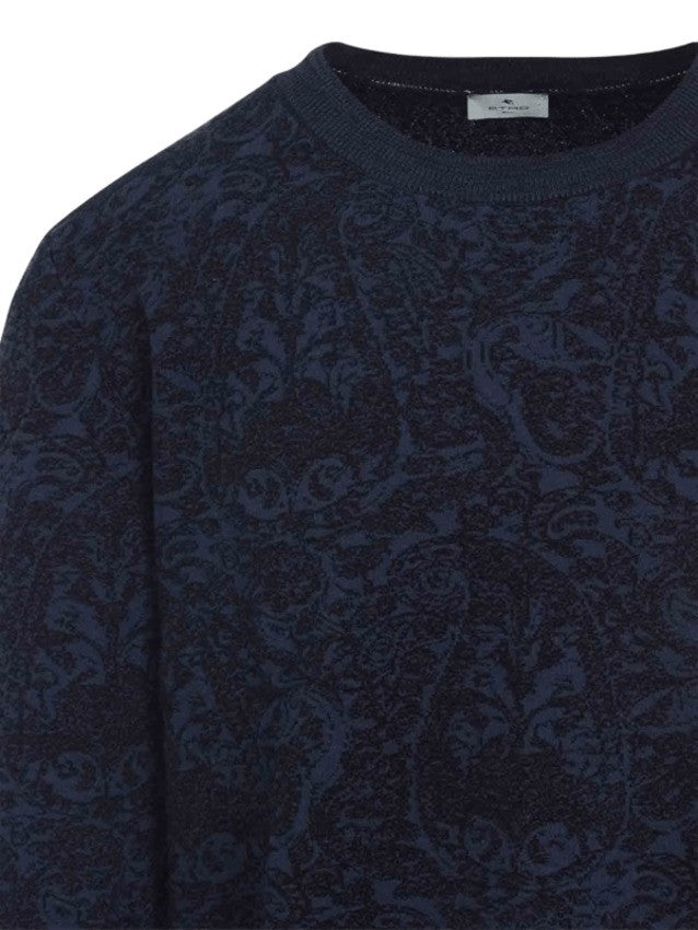 Etro Intricate Patterned Blue Etro Sweatshirt