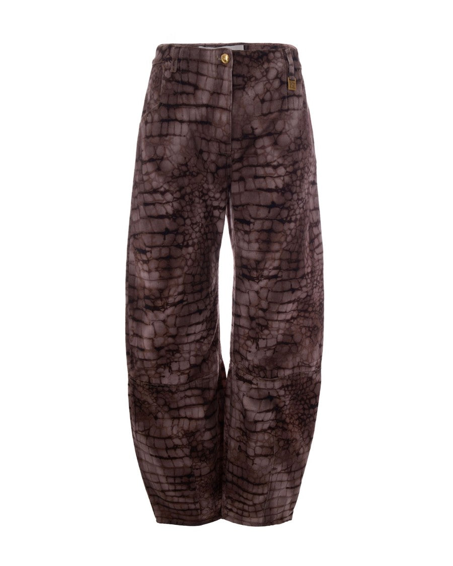 Elisabetta Franchi Drill Alligator Jeans