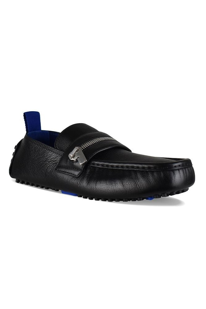 Burberry Black Leather Loafers