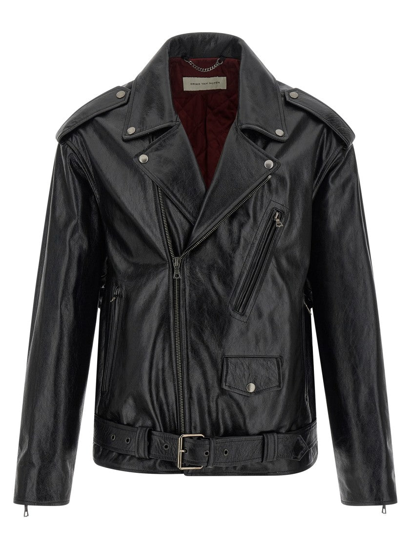 Dries Van Noten Leather Biker Jacket