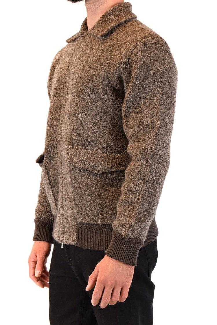 Laneus Multicolor Textured Wool Blend Laneus Jacket