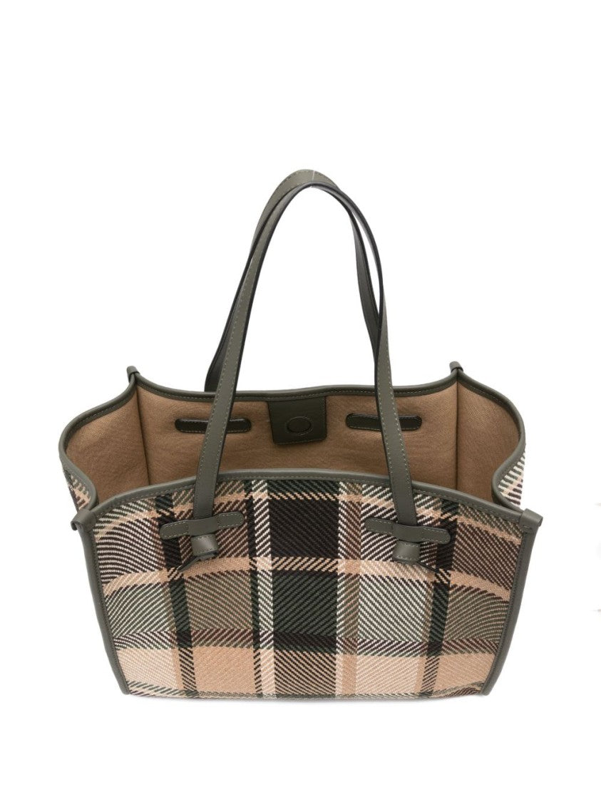 Marcella Plaid Shopper Bag