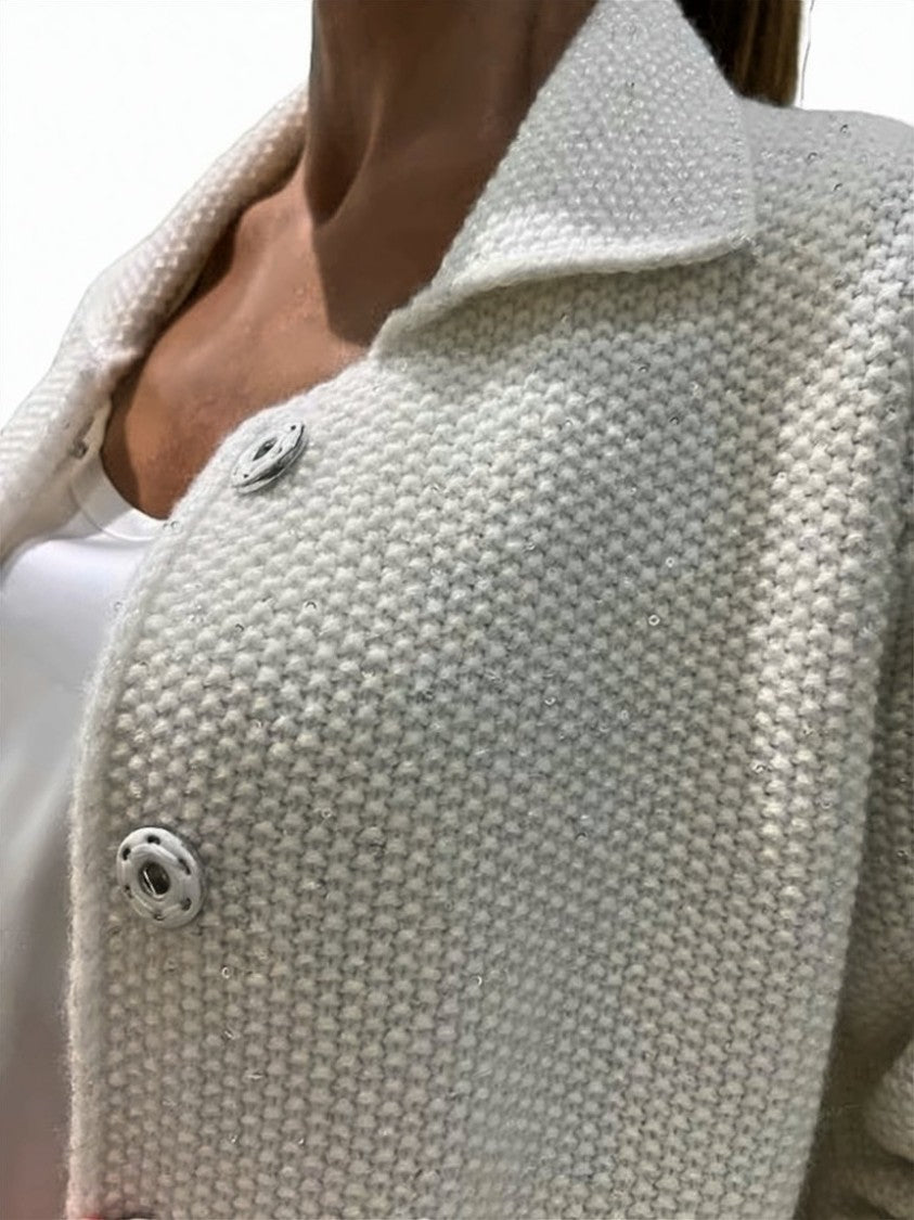 Kangra White Hooded Blazer