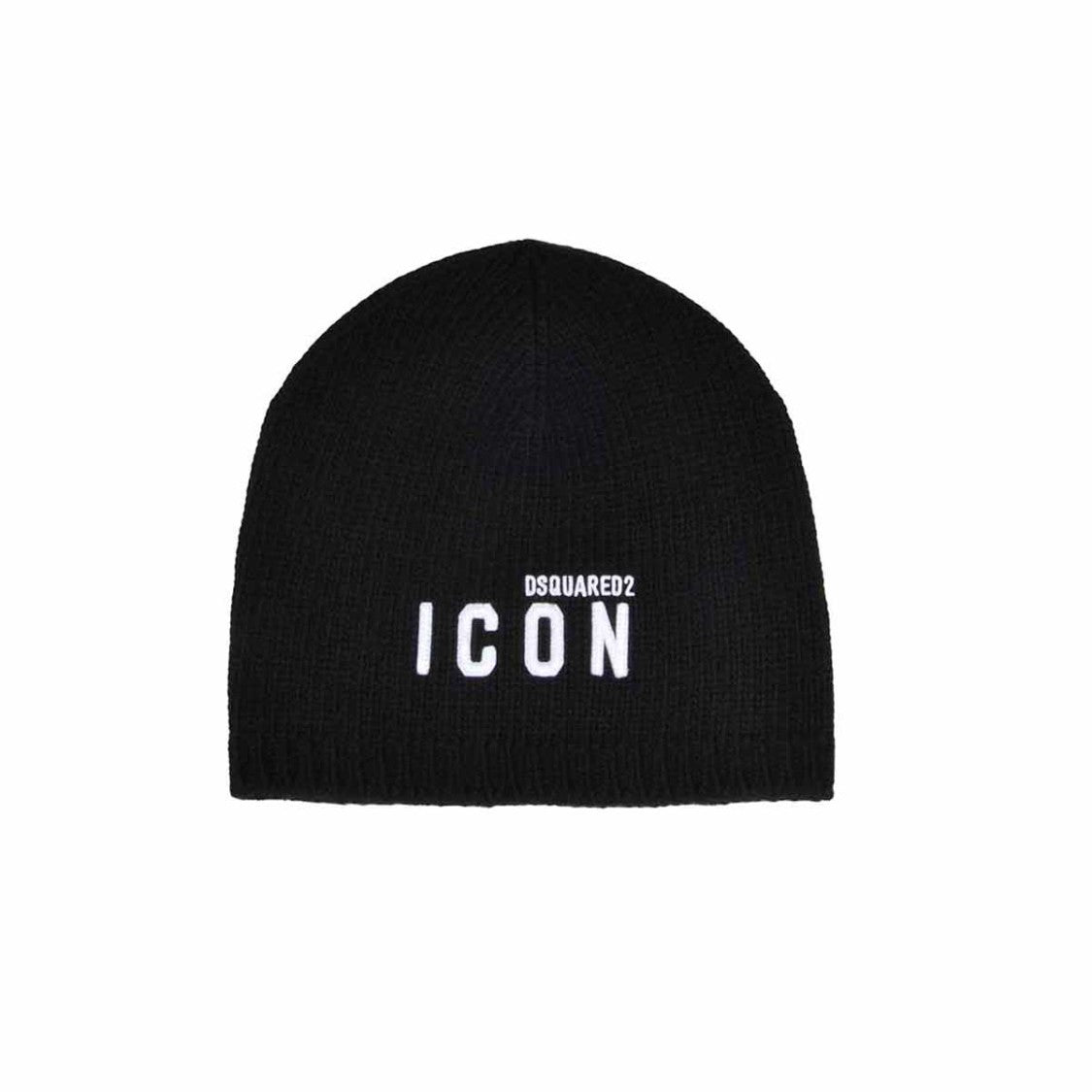 Dsquared2 Black Wool And Cashmere Blend Hat With Logo