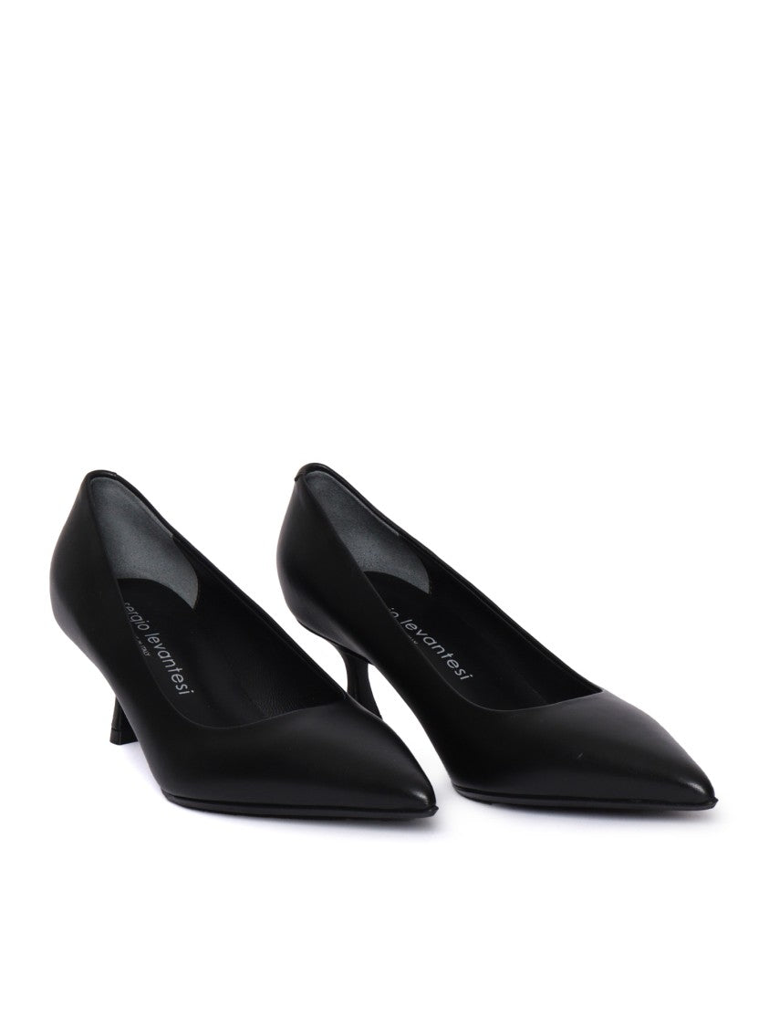 Sergio Levantesi Brunella56 Calf Black Pumps