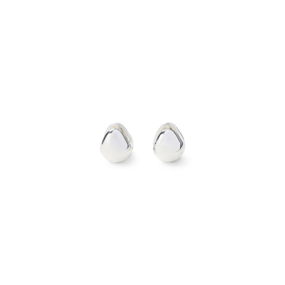 Phoebe Philo Pebble-Studded Sterling Silver Earrings With Engraved Detail