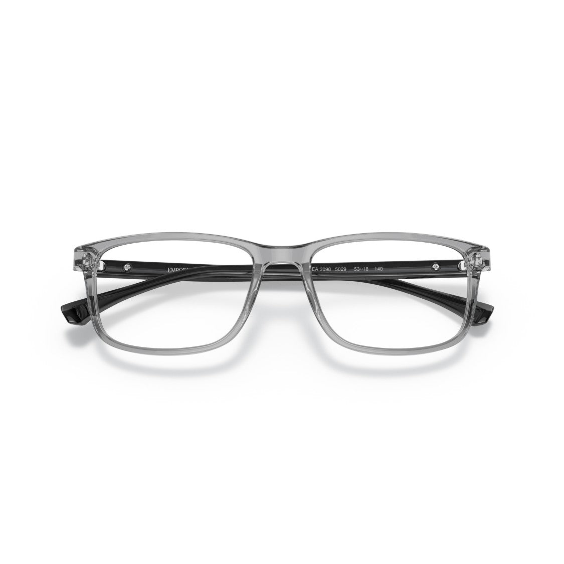 Emporio Armani 0Ea3098 Translucent Grey Acetate Rectangular Eyeglasses