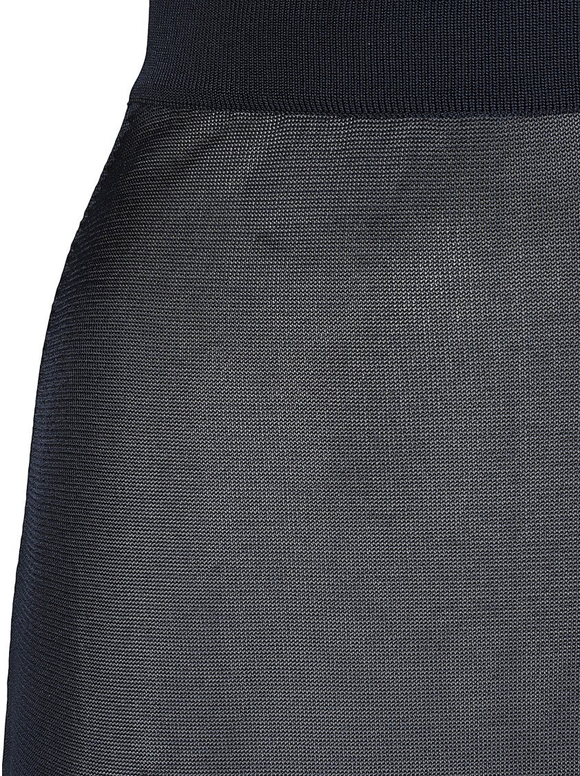 Saint Laurent Fitted Black Skirt With High Waistband
